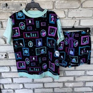 Disney Haunted Mansion glow in the dark 2 piece pajamas